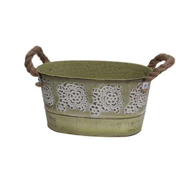 KASPÓ BÁDOG OVÁLIS KÖTÉLFÜLÜ 140-B-344 (20X12)X10,5HX(17X9)CM 1DB KASPÓ BÁDOG OVÁLIS KÖTÉLFÜLÜ 140-B-344 (20X12)X10,5HX(17X9)CM 1DB