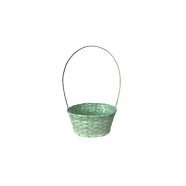   FLORENTIN BAMBUSZ OVÁL ANTIKOLT 66-2-A/ZÖLD - 30X22XH13/49CM 1DB