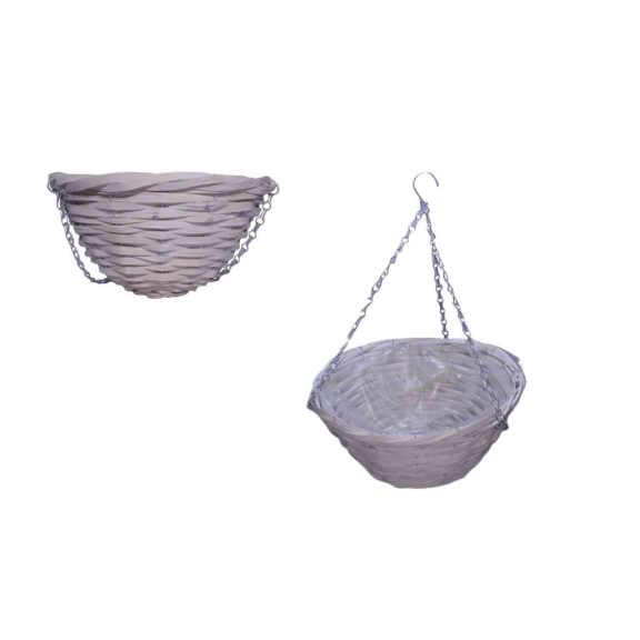 KASPÓ FÜGGŐ BAMBUSZ FEHÉR D30XH15CM 17-2507 1DB KASPÓ FÜGGŐ BAMBUSZ FEHÉR D30XH15CM 17-2507 1DB