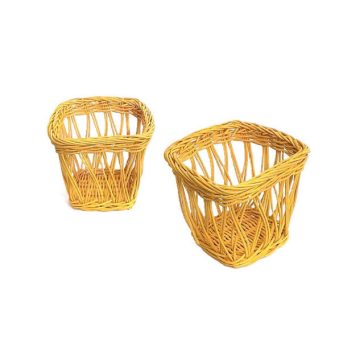 Rattan Pohár Kocka Narancs 38-32/NARANCS - 12*12*H12cm