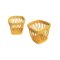 Rattan Pohár Kocka Narancs 38-32/NARANCS - 12*12*H12cm
