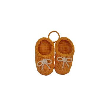 Rattan Cipő Narancs 38-299 - 16*16*H7cm