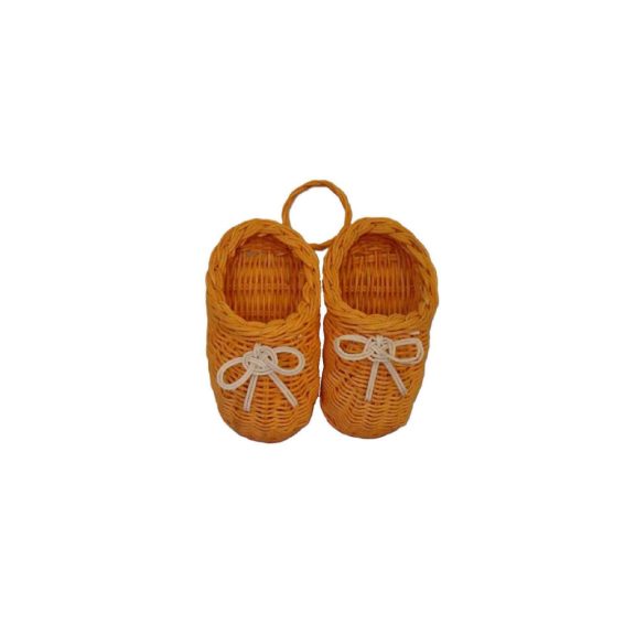 Rattan Cipő Narancs 38-299 - 16*16*H7cm Rattan Cipő Narancs 38-299 - 16*16*H7cm