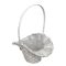 KOSÁR RATTAN BAMBUSZ FLOR.FEHÉR 66-54/W-22X17XH13/30CM 1DB