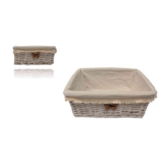 Vessző Láda Fehér 68-62/S - 34*21*H14,5cm Vessző Láda Fehér 68-62/S - 34*21*H14,5cm