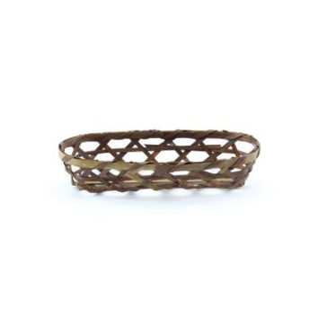 KOSÁR BAMBUSZ LYUKACSOS OVÁL BARNA 208-40 18X8XH4CM 1DB