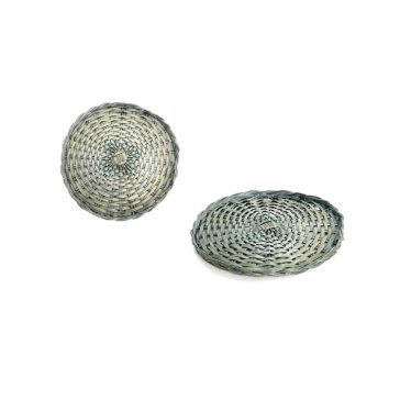 KOSÁR BAMBUSZ LAPOS SZÜRKE 208-61 D25XH2CM 1DB