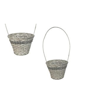   FLORENTIN BAMBUSZ KEREK SZÜRKE MINTÁS 66-50/GREY - D23XH17/53CM 1DB