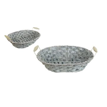 KOSÁR KENYERES OVÁL SZÜRKE 70-62 30X23XH8CM 1DB