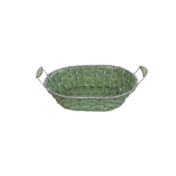 KOSÁR KENYERES OVÁL ZÖLD 70-66 30X23XH8CM 1DB