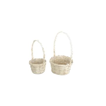 FLORENTIN VESSZŐ KEREK FEHÉR S/2 17-1-10 D20XH10/32CM 1DB