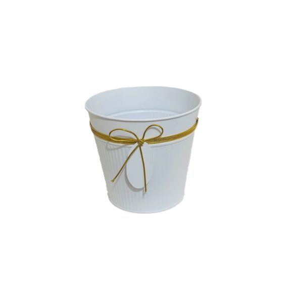 KASPÓ BÁDOG FEHÉR LOGÓVAL 140-B-102/S D13XH13,5CM 1DB KASPÓ BÁDOG FEHÉR LOGÓVAL 140-B-102/S D13XH13,5CM 1DB