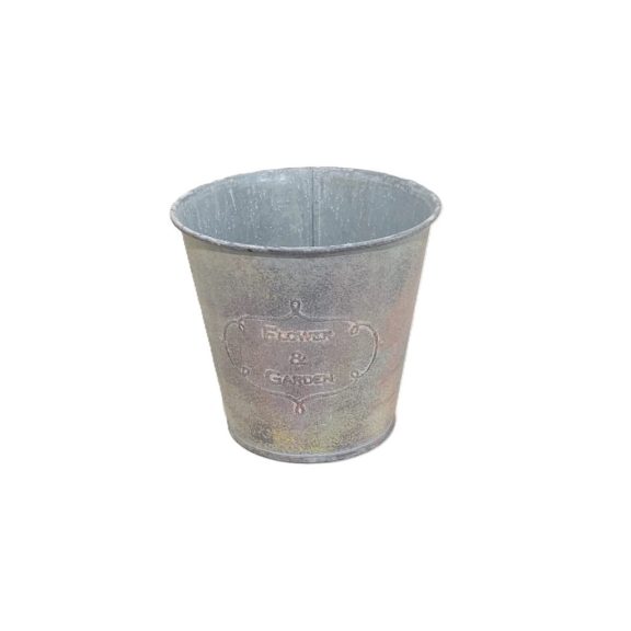 KASPÓ BÁDOG MOSOTT SZÜRKE 140-B-103 D13XH12CM 1DB KASPÓ BÁDOG MOSOTT SZÜRKE 140-B-103 D13XH12CM 1DB