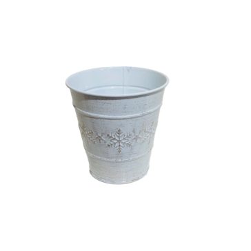 KASPÓ BÁDOG FEHÉR HÓPIHE 140-B-108 D11XH11CM 1DB