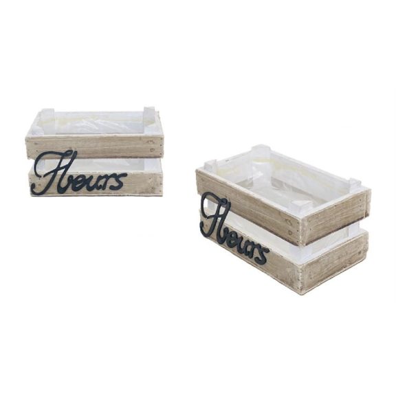 VIRÁGLÁDA MINI FLEURS FELIRATTAL 140-W-500/M 27X17,5XH11,5/12,5CM 1DB VIRÁGLÁDA MINI FLEURS FELIRATTAL 140-W-500/M 27X17,5XH11,5/12,5CM 1DB