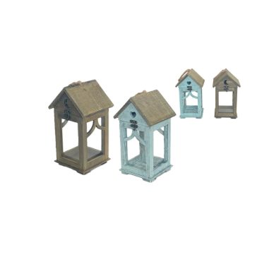 MÉCSESTARTÓ HÁZIKÓ 2SZÍN 232-MM-11 13X13XH27CM 1DB