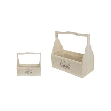 Fa Kaspó Füles Natúr 232-W-213/L - 40*20*H14/37cm