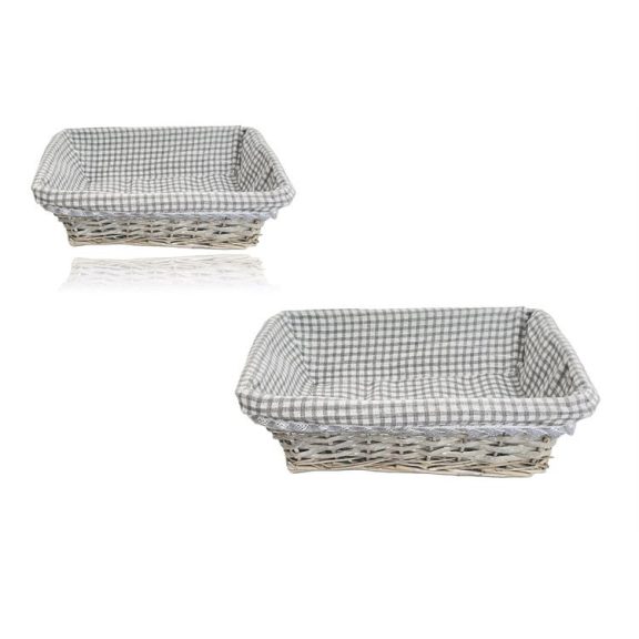 KOSÁR VESSZŐ SZÜRKE KOCKÁS 68-03 33X24XH10CM 1DB KOSÁR VESSZŐ SZÜRKE KOCKÁS 68-03 33X24XH10CM 1DB