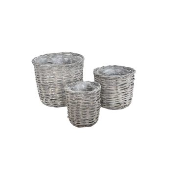 KASPÓ VESSZŐ SZÜRKE S/3 90-22-78 D26XH22 D20XH17CM 1DB