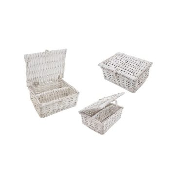 TÁROLÓ VESSZŐ FEDELES FEHÉR 90-22-D6 - 21X17XH9CM 1DB