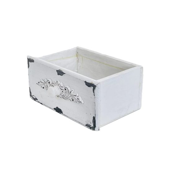 KASPÓ VINATGE FEHÉR 140-W-22-75 22X14XH10CM 1DB KASPÓ VINATGE FEHÉR 140-W-22-75 22X14XH10CM 1DB