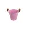 KASPÓ BÁDOG PINK BŐRFÜLES 140-B-22-05 D18/13XH16CM 1DB