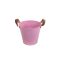 KASPÓ BÁDOG PINK BŐRFÜLES 140-B-22-05 D18/13XH16CM 1DB