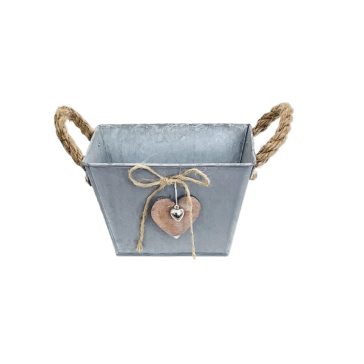   KASPÓ BÁDOG TÉGLA SZÍV LOGÓVAL 140-B-22-13 17X11XH12CM 1DB