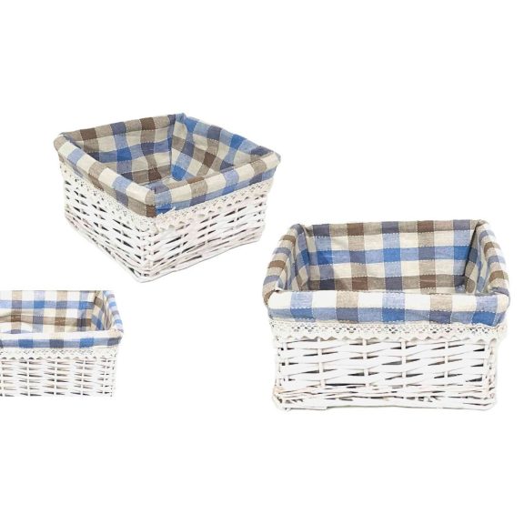 KOSÁR RATTAN FONOTT ANYAGGAL BÉLELT FEHÉR 68-902/L-30X30XH15CM 1DB KOSÁR RATTAN FONOTT ANYAGGAL BÉLELT FEHÉR 68-902/L-30X30XH15CM 1DB