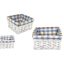 KOSÁR RATTAN FONOTT ANYAGGAL BÉLELT FEHÉR 68-902/L-30X30XH15CM 1DB